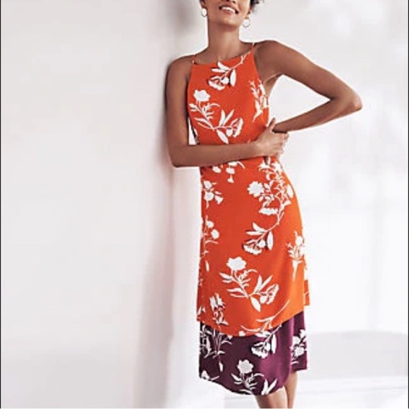 Ann Taylor Dresses & Skirts - NWOT Ann Taylor Orange Purple Floral Dress Size 12